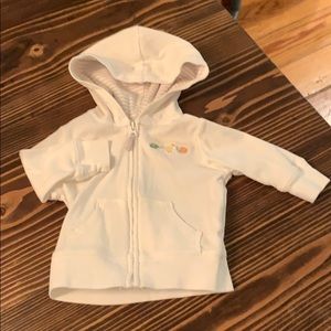 Carter’s White Hoodie Zipper Jacket. 3M